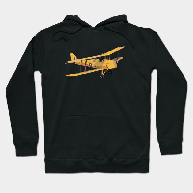 de Havilland DH.82 Tiger Moth British WW2 Airplane Hoodie by NorseTech